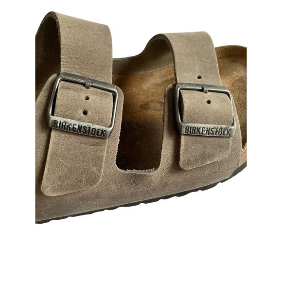 Birkenstock Arizona BS Sandals US M11 W13 EU 44 UK 10.5 Taupe Leather Regular - Picture 9 of 14